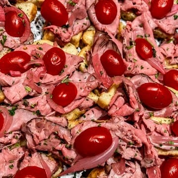Roast Beef Crostini.