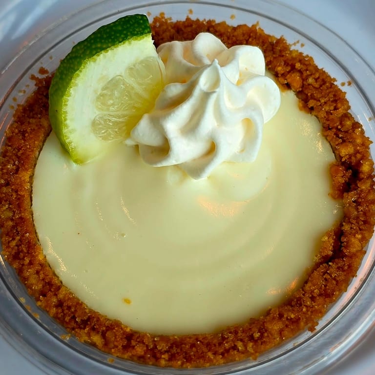 Indulge in our key lime pie