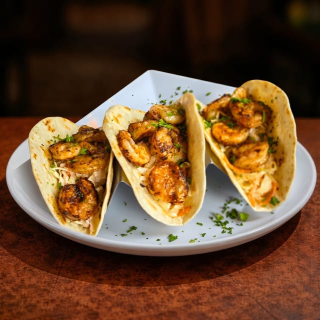 Blackened Shrimp Street Tacos.